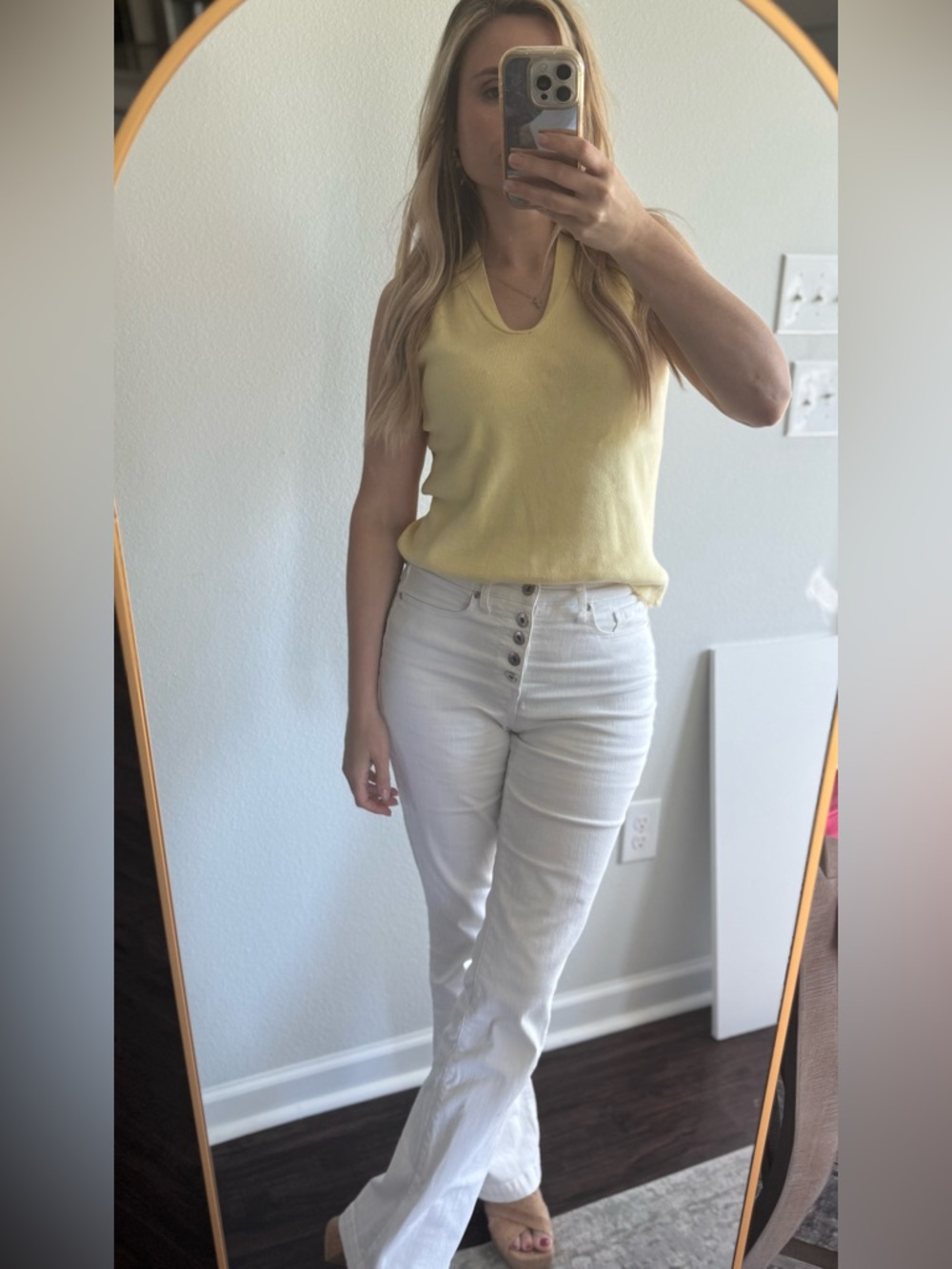 Classic Butter Yellow Sleeveless Top - Picture 8 of 9